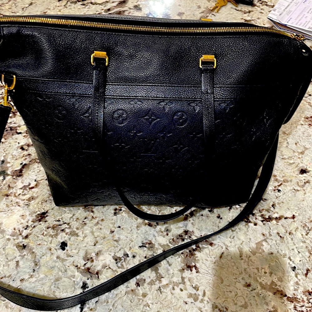 Louis Vuitton Vintage Black monogram empreinte leather